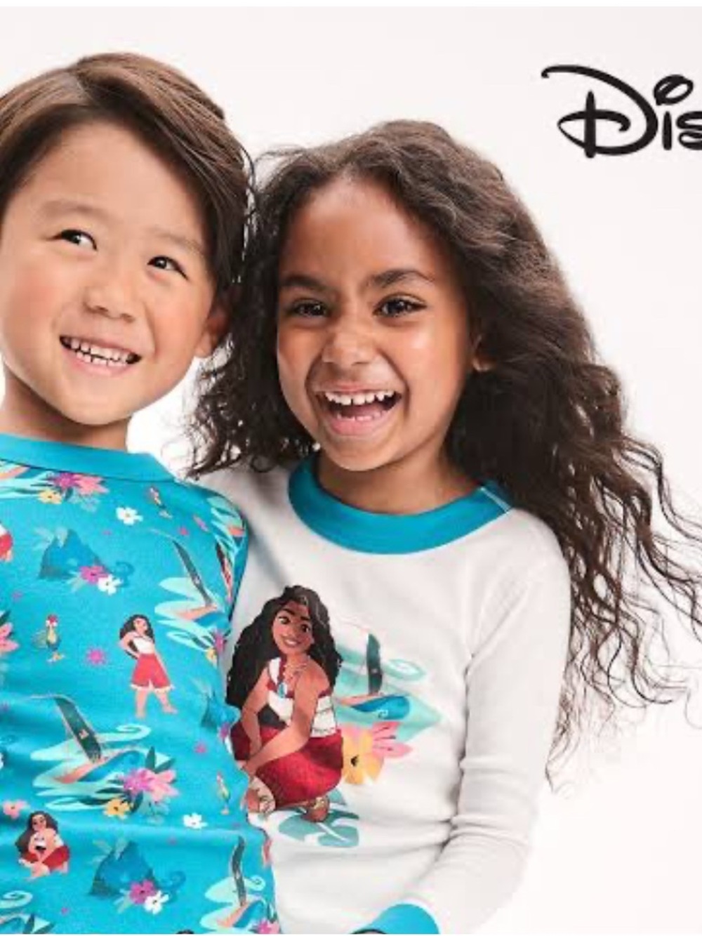 Hanna Andersson Girls Moana Print Pajama Set - Teal & White